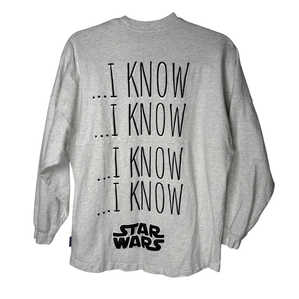 Star Wars Spirit Jersey Millennium Falcon I Know Graphic Sweatshirt Top - Picture 2 of 11
